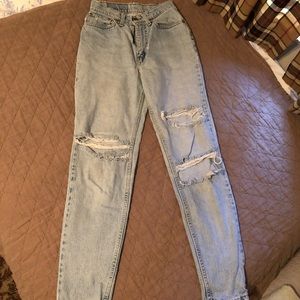 VINTAGE LEVIS Distressed Jeans 512•Sz 5•25in Waist